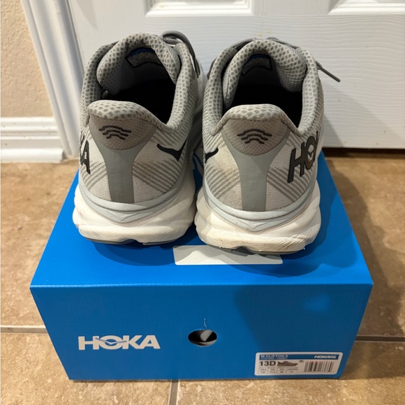 Hoka Clifton 9 Light Gray Men’s Shoes Size 13 - Picture 4 of 10